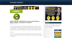 Desktop Screenshot of franchisepublicity.com